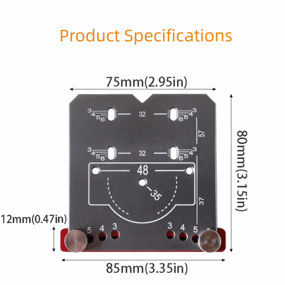 Perfect Hole Puncher Concealed Hinge Hole Template Drill Guide Locator  Professional Use