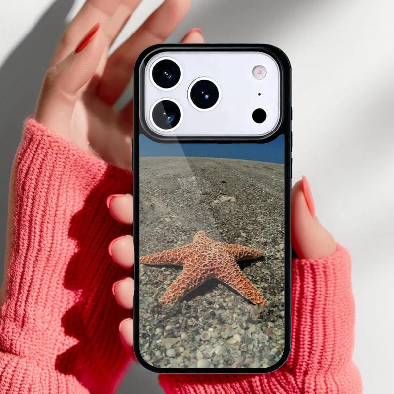 Beach Starfish Phone Case for iPhone 17 16 15 14 13 Pro Max Back Cover for 12 11 Pro Coque