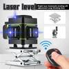 Laser-Nivelliergerät 3D 12 Linien Selbstnivellierend 360 Grad Drehbar Horizontal und Vertikal Kreuzlaser-Nivelliergerät Fernbedienung