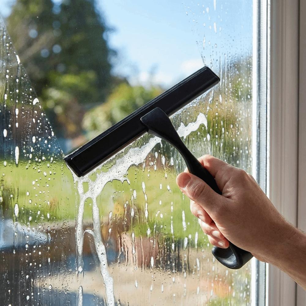 Stainless Steel Glass Wiper Hanging Window Wiper Cleaning Tool Shower Squeegee Kitchen