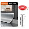 Barrera de Lluvia Autoadhesiva de 300 cm para Ventanas Deflector de Lluvia Puerta para Ventanas Tira de Goma Impermeable para Burlete Ventana