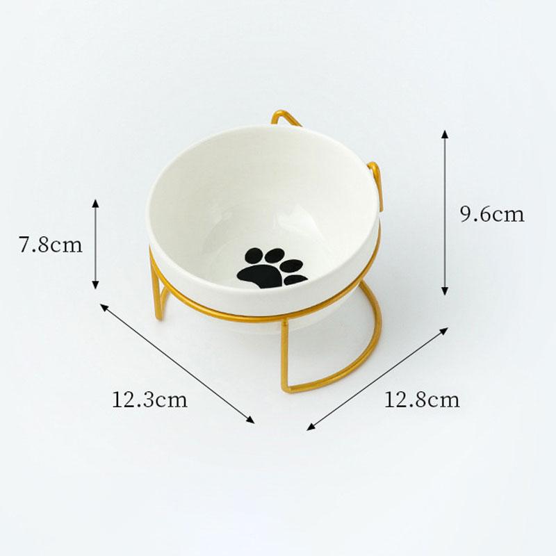 Pet Ceramic Bowl Cat Food Bowl Cervical Protection Pet Supplies Dog Drinking Water Bowl Cat Food Feeding with Raised Stand