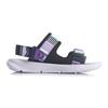 Li Ning Lightweight Comfortable One-Strap Two-Way Flat Sports Sandals Kids Sandals Black Purple YKUQ016-9