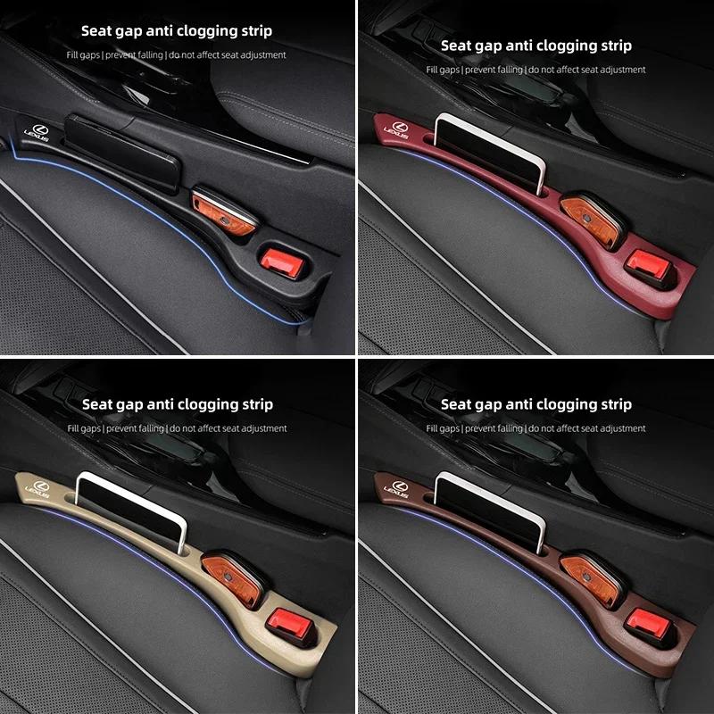 2pcs Car Seat Gap Filler Strip Auto Phone Holder Accessories For Lexus F SPORT ES RX NX LS UX LM LX GX LC RZ IS CT GS RC HS SC