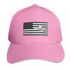 Recon Jack Flag Black and White Baseball Cap Breathable Mesh Back Adjustable Buckle Closure Moisture Wicking Quick Dry