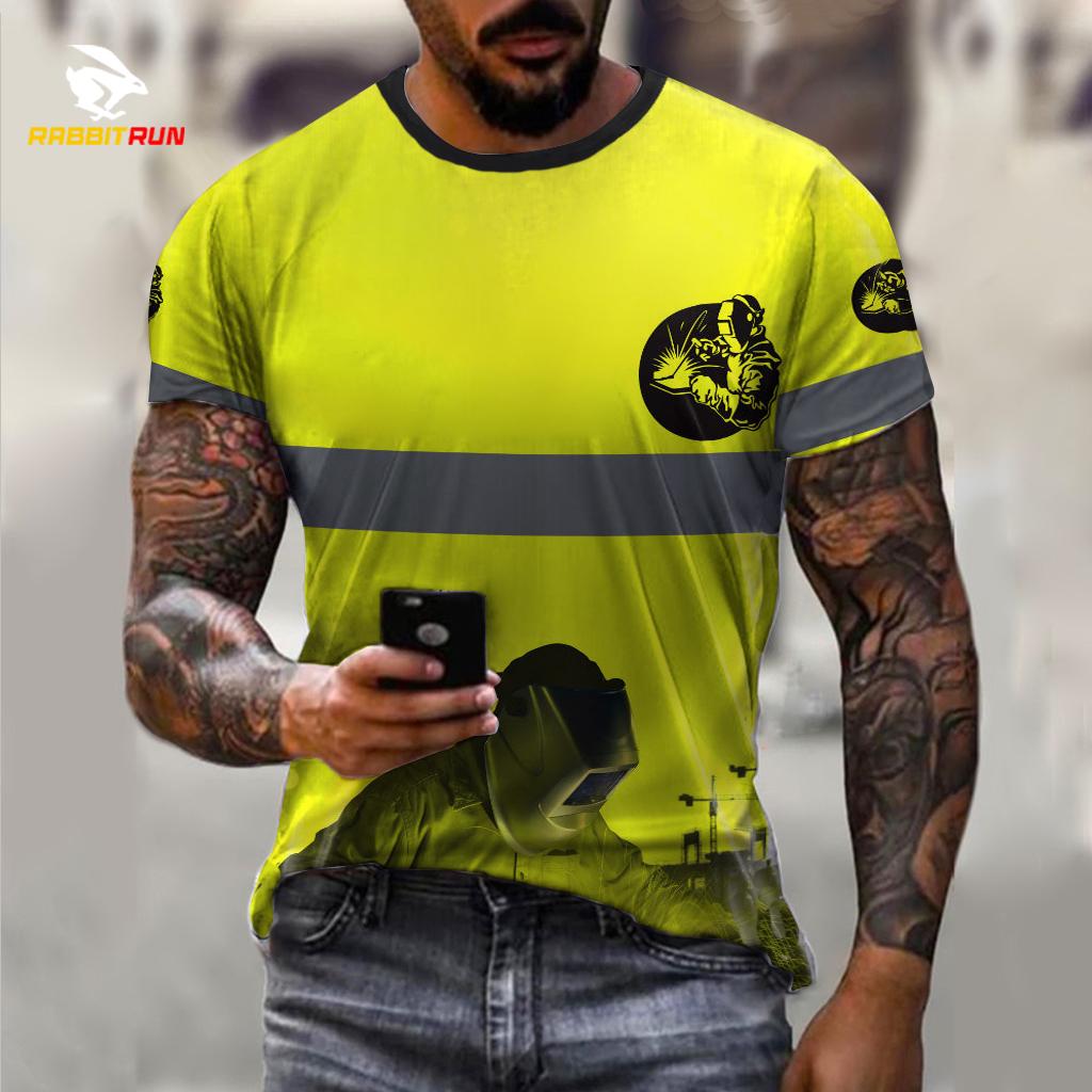 Tricou grafic Tricou pentru bărbați cu sudor pentru bărbați Îmbrăcăminte Cămașă grafică supradimensionată Imprimat 3D cu mânecă scurtă Topuri casual de vară