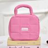 Large Capacity Hand-held Makeup Bag Quilted Portable Toiletry Bag Puff Square Cosmetic Bag  Home