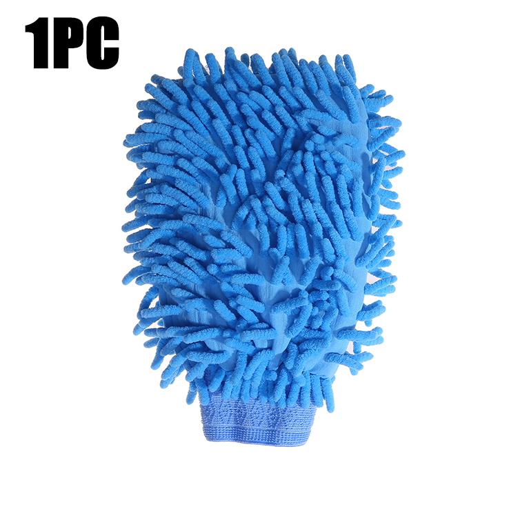 1/2PCS Chenille Plush Gloves for Car Cleaning Thickened Doublesided Car Cleaning Tools Ultrafine Fiber Car Washing Gloves