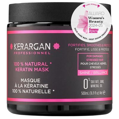 Keratin-Haarmaske zur Regeneration und Stärkung des Haares – trockenes und strapaziertes Haar – frei von Sulfaten, Parabenen und Silikonen – 500 ml