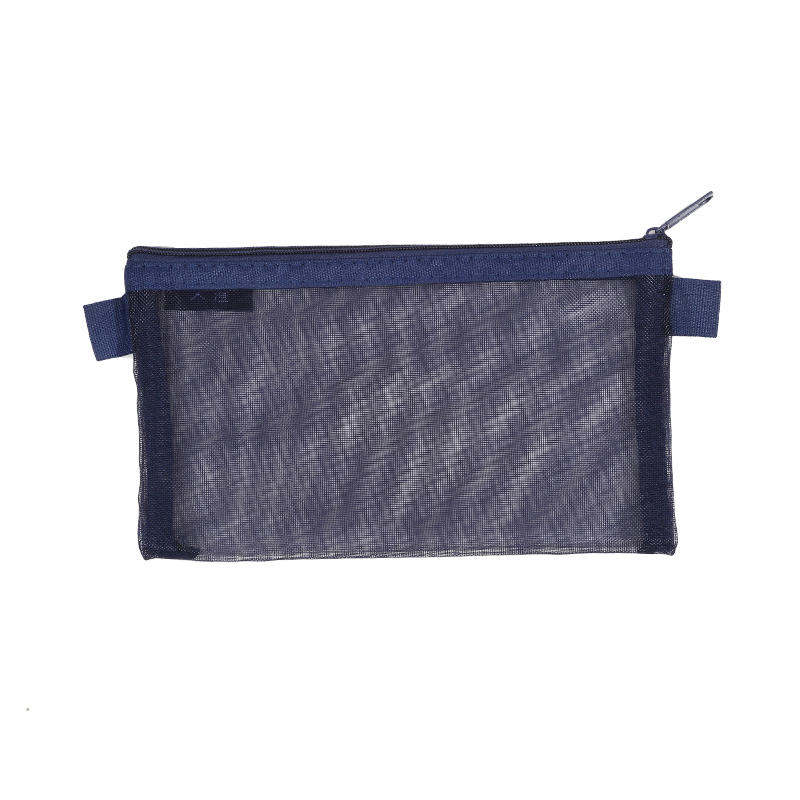 Simple Transparent Mesh Office Student Pencil Cases Nylon School Supplies Pen Box