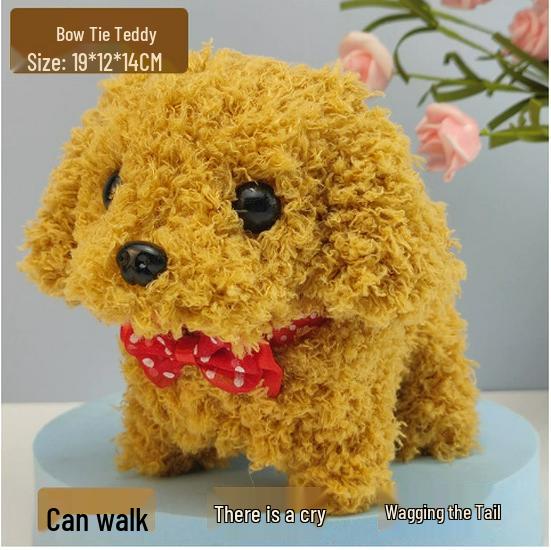 Interactive Walking & Barking Plush Puppy Robot Toy