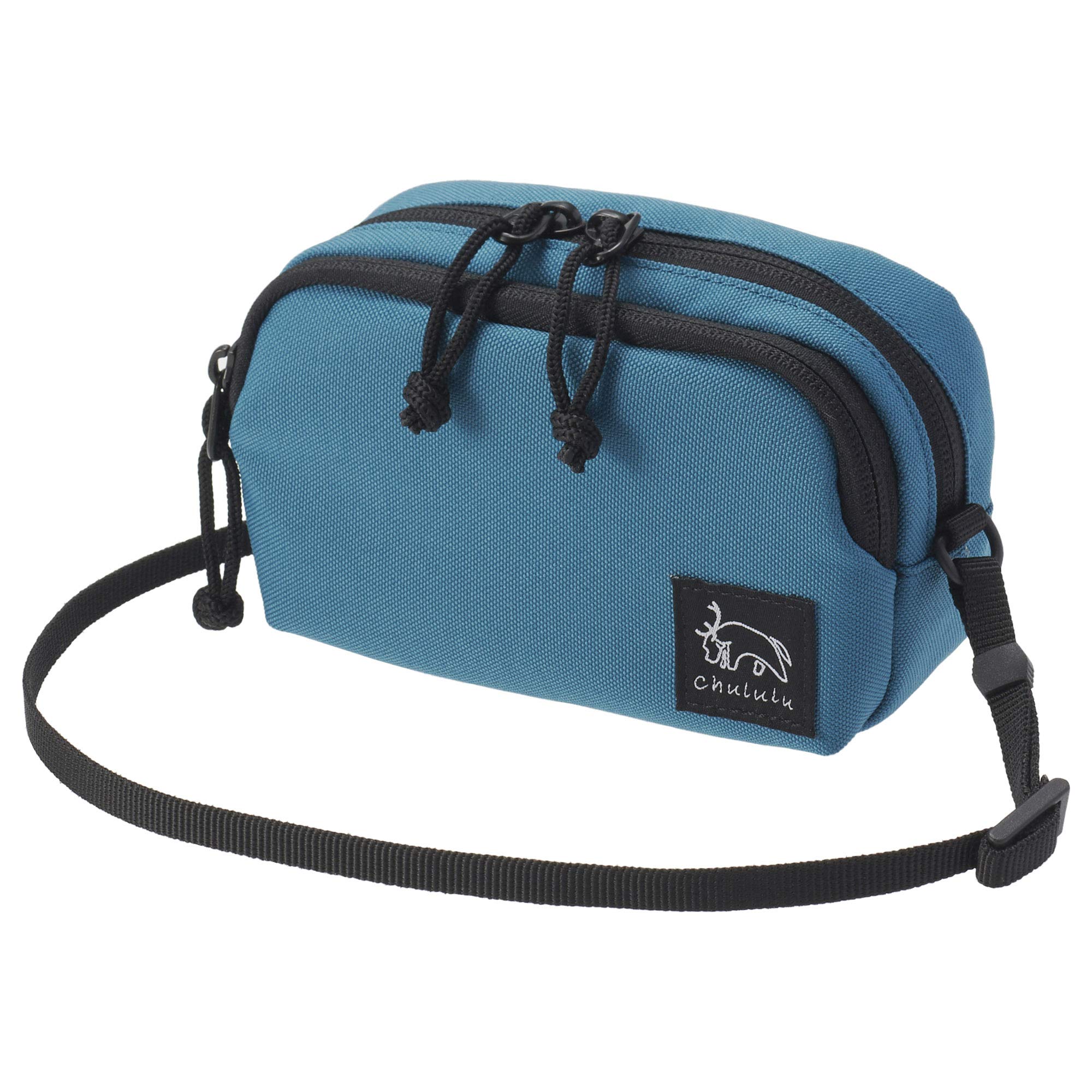 Hakuba Chululu Holiday Multi Pouch M Camera Case Fits Smartphone Steel Blue SCH-HDMPMSB