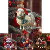 Christmas Themed Acrylic Pendant With Sheep Dog Chicken Horse And Dog Patterns For Festive Holiday Decor