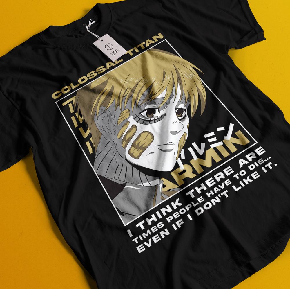 

Футболка Атака Титанов Армин Футболка Леви Футболка АОТ Эрвин Ханге Эрен Микаса Футболка XL