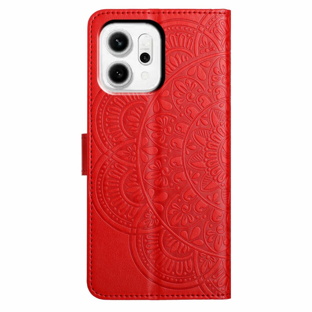 For Oppo Reno14 Pro 5G (Global) Leather Case with Card Slots Mandala Pattern Phone Cover Stand