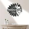 Vintage Blumige Metall-Wandkunst Dekoration für Friseursalon Zuhause