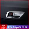 Carbon Fiber Car Styling Inner Door Handle Bowl Covers Trims For Toyota C-HR CHR 2016 2017 2018    Accessories