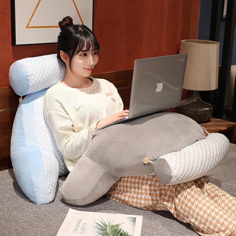 Almohada Triangular de Frijoles de Hielo Mesita de Noche Dibujos Animados Almohada de Sofá Respaldo Suave Respaldo Grande Dormitorio Tatami Ventana Abuhardillada Cama Silla Almohada Lumbar