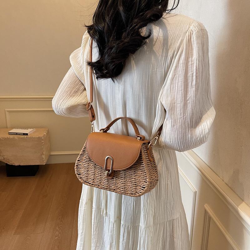 

Handbag Women s Fashion Contrast Shoulder Bag Casual Seaside Crossbody Beach Bag