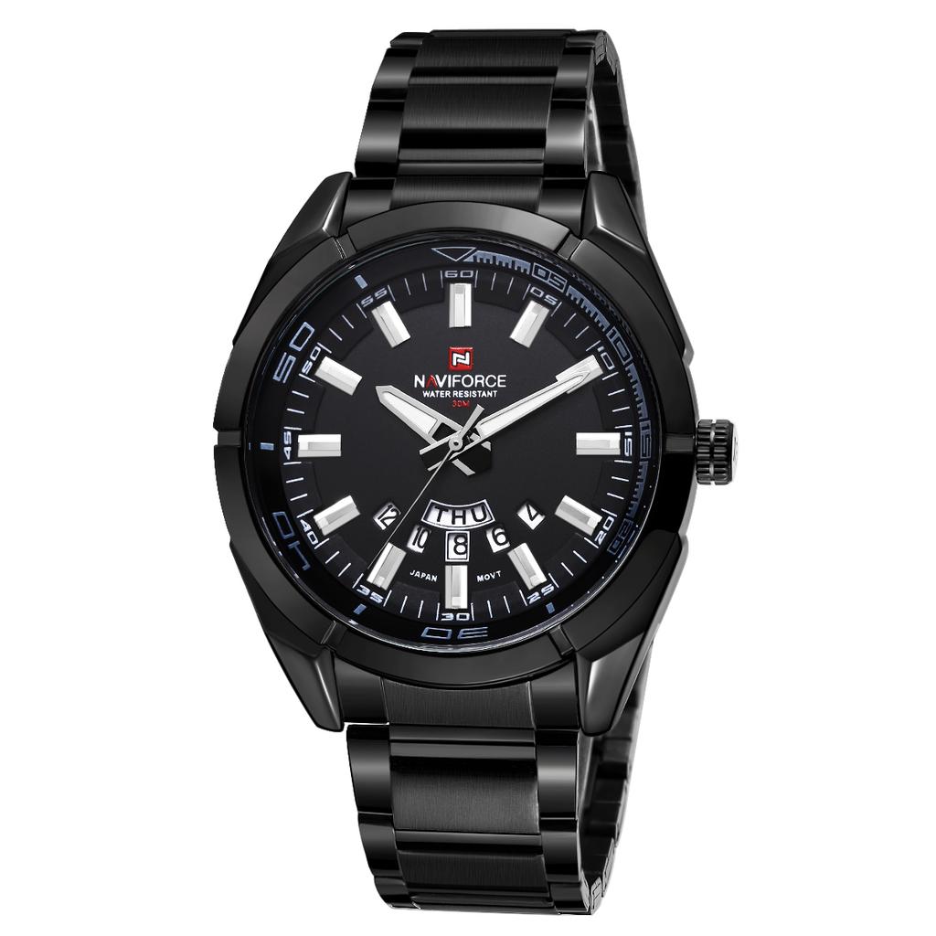 Naviforce Business Casual Fashion Waterproof Full Steel Quartz Watches for Men