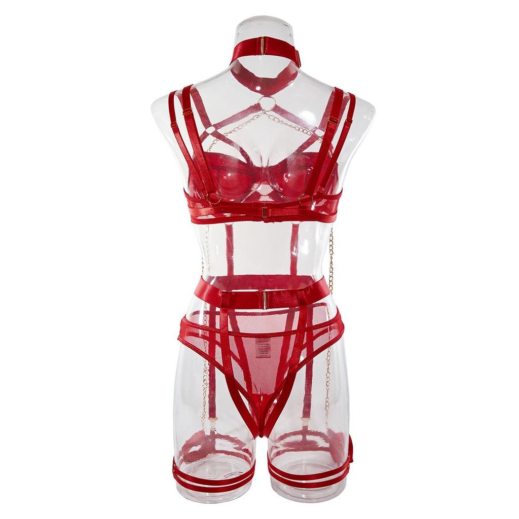 Europe & US Hot-Selling Women's Sexy Role-Playing Chain Lingerie Set
