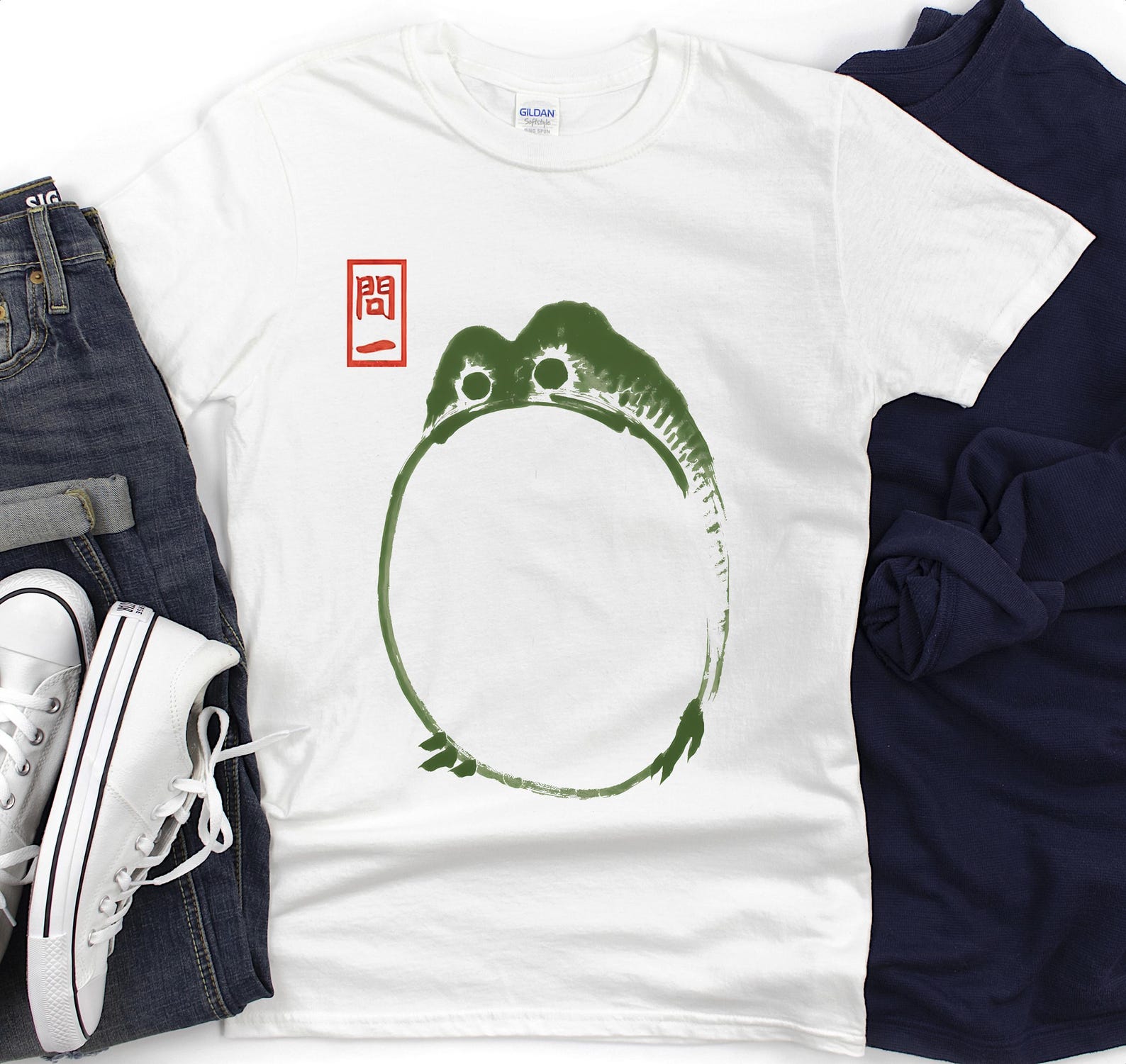 Grumpy Frog Ukiyo-e T-Shirt, Matsumoto Hoji Art, Japan Lover Unisex Tee S