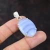Blue Lace Agate Pendant 925 Sterling Silver Pendant Handmade Birthstone Jewelry High Quality Gemstone Pendant Gift For Friend Silver Jewelry