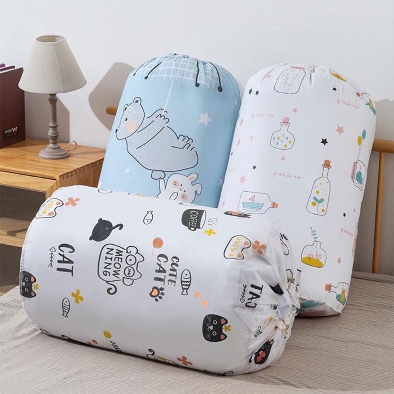 Large Waterproof Quilt Storage Bag Moisture Proof Dust Quilt Sorting Bag Clothes Luggage Move Cylinder Bag Organizer