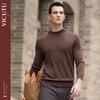 VICUTU Men's Machine Washable Mock Neck Wool Sweater