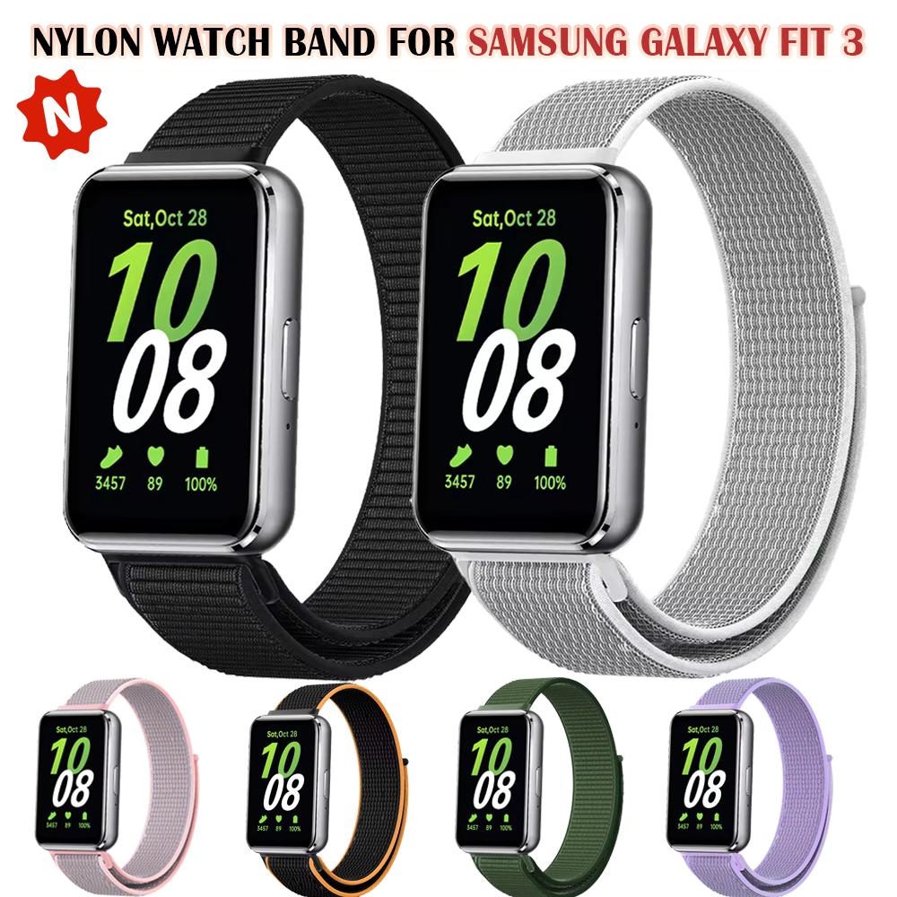 Nylon Watch Band for Samsung Galaxy Fit3 Adjustable Loop Elastic Strap Bracelet for Samsung Galaxy Fit 3 Watchband Accessories