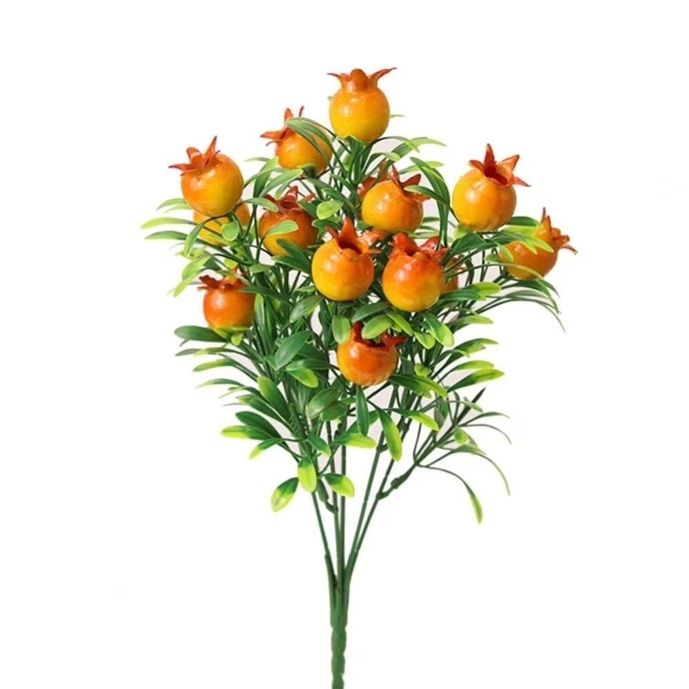 

7-forked Artificial Fruit Cuttings Peaches Tree Plastic Fruit Tree potted Foam Realistic Appearance Decorative Branch