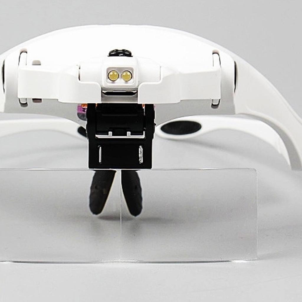 Lupă cu bandă pentru cap cu lumină LED Lupă pentru cap cu mâini libere cu 5 lentile pentru lucru în apropiere Ceas bijuterii ștampilă