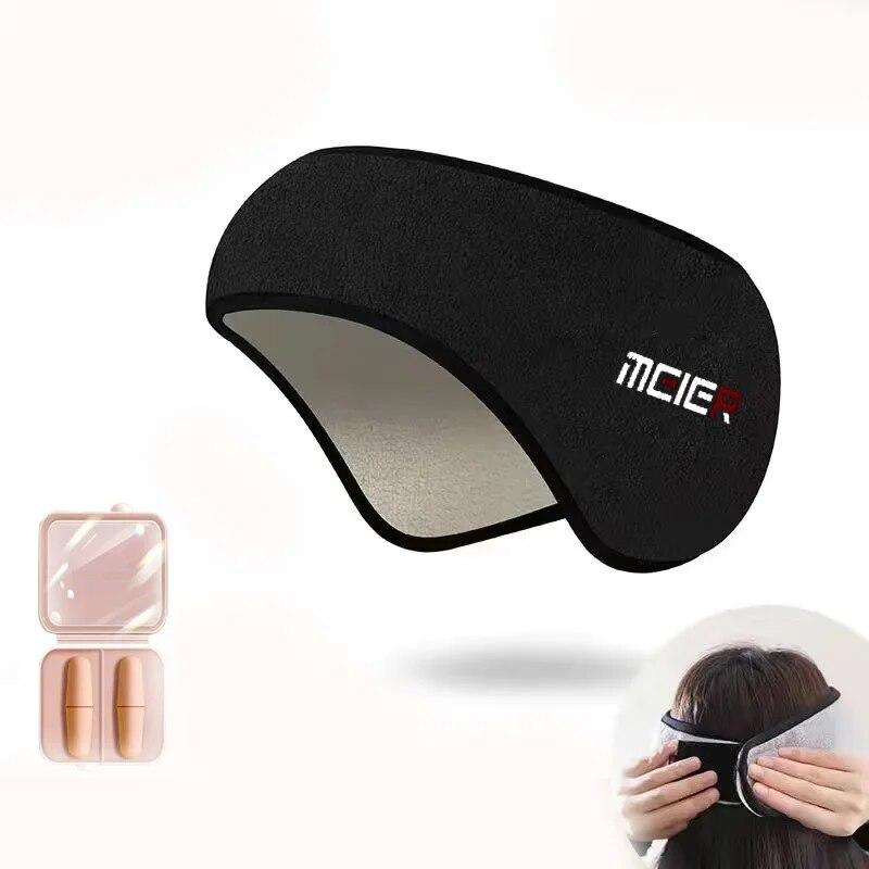 

Наушники, маска для сна, плюшевая маска для сна, наглазники для женщин, теплая расслабляющая плюшевая повязка на глаза, хлопковая повязка для глаз с Earplus