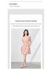 Tencel Linen A-line Dress with Butterfly Embroidery - French Style Slimming Fit for Women