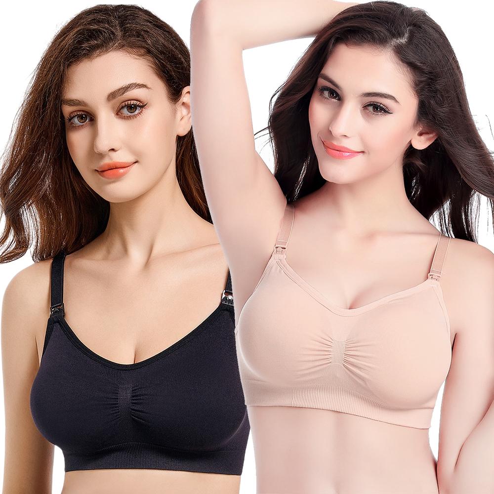 2Pcs Stillen Bh Mutterschaft Still-bhs Kleidung für Schwangere Frauen Schwangerschaft Fütterung Unterwäsche Dessous Kleidung