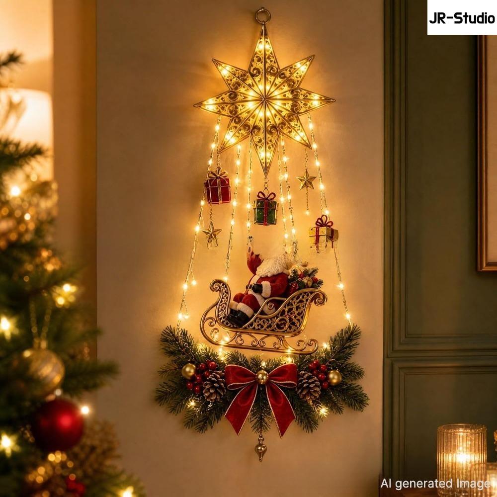 Light Up Angel Wall Lamp, Luminous Wing Resin Wall Decor, Christmas Star Scene Ornament, Festive Atmosphere Home Decoration Gift