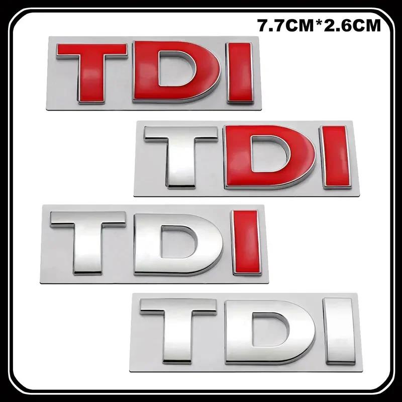 For VW Golf Passat Tiguan Jetta Amarok TDI Badge 3D Metal Car Stickers Tail Decoration Decal Side Sticker