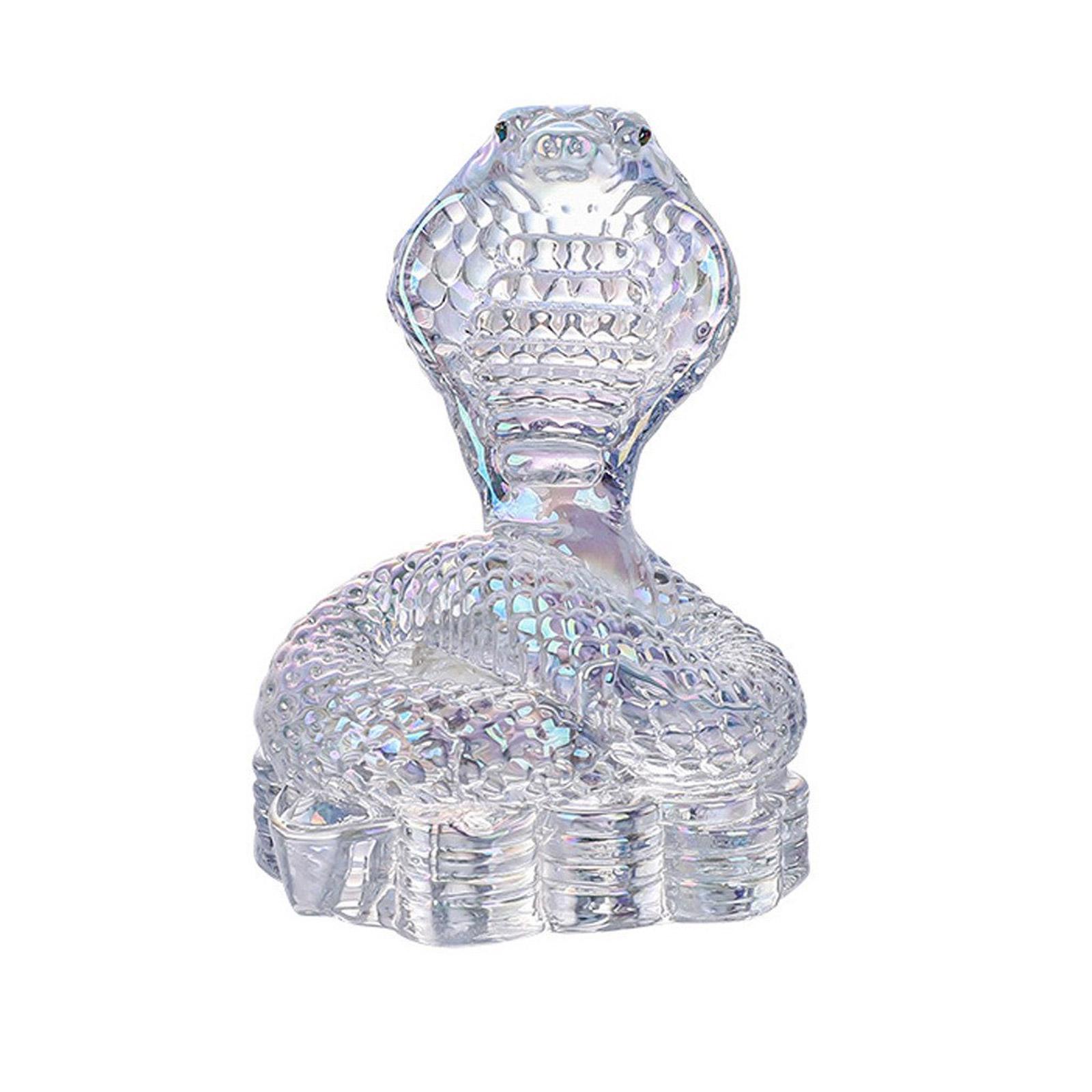 

Статуэтка 2025 года Змеи, хрустальная статуэтка змеи, коллекционное украшение, китайская настольная полка, новогоднее украшение 3