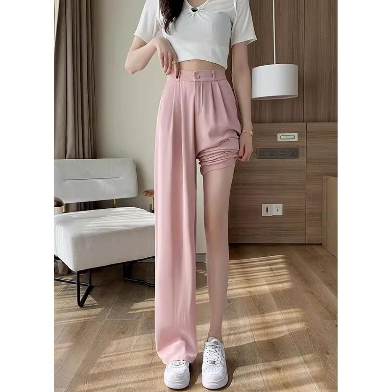 Wide-leg Casual Pants Women's Summer New Narrow Version High-waisted Drape Suit Pants