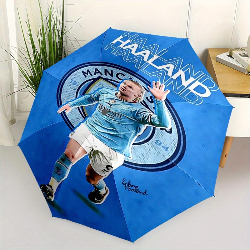 

Footballer, Haaland Automatic Opening and Closing Umbrella, Compact Travel Umbrella, Lightweight and Portable, Suitable for Beach Commuting