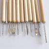11-Piece Handmade Wooden Pottery and Clay Sculpture Tool Set