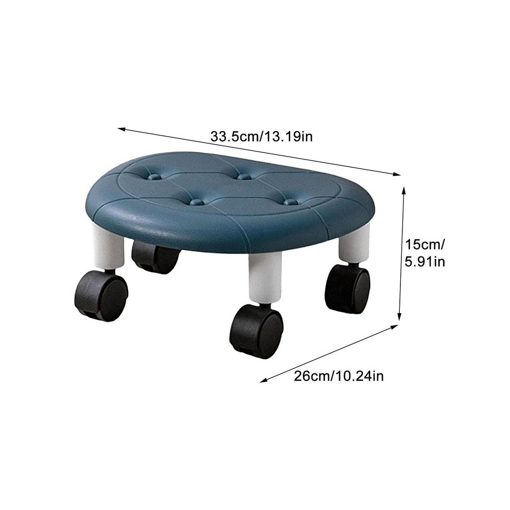 Low Rolling Stool Household Pulley Low Mini Comfortable Portable Ground Stool Casual Moving Small Chairs 360 Degree Swivel