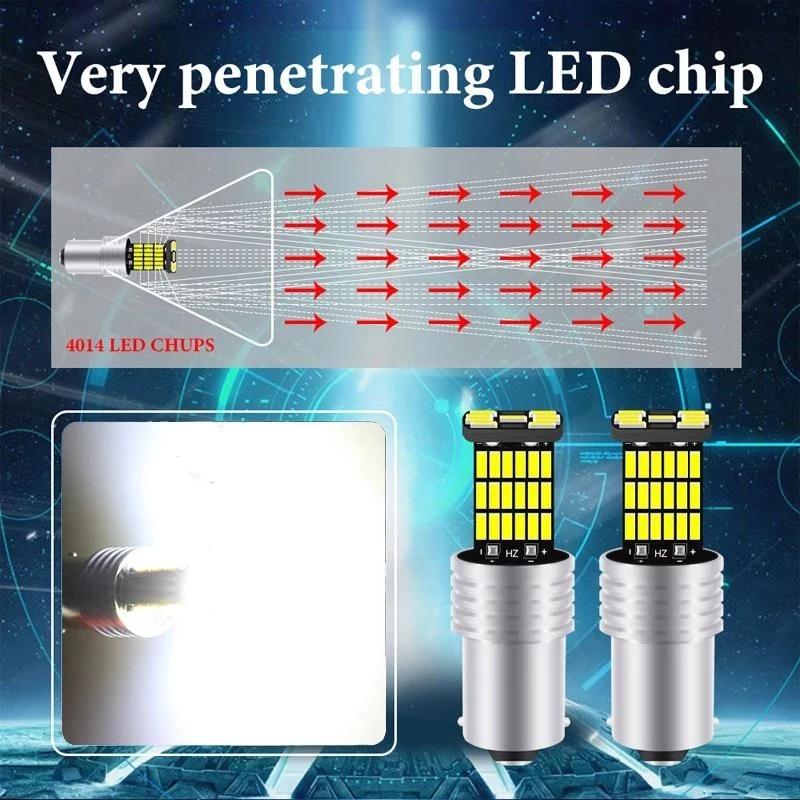 1156 LED Headlight Bulbs 6500K Super Bright 2 Pack 12V Anti-Flicker Lamps for S130 S140 S160 S170 S180 Vehicle Use
