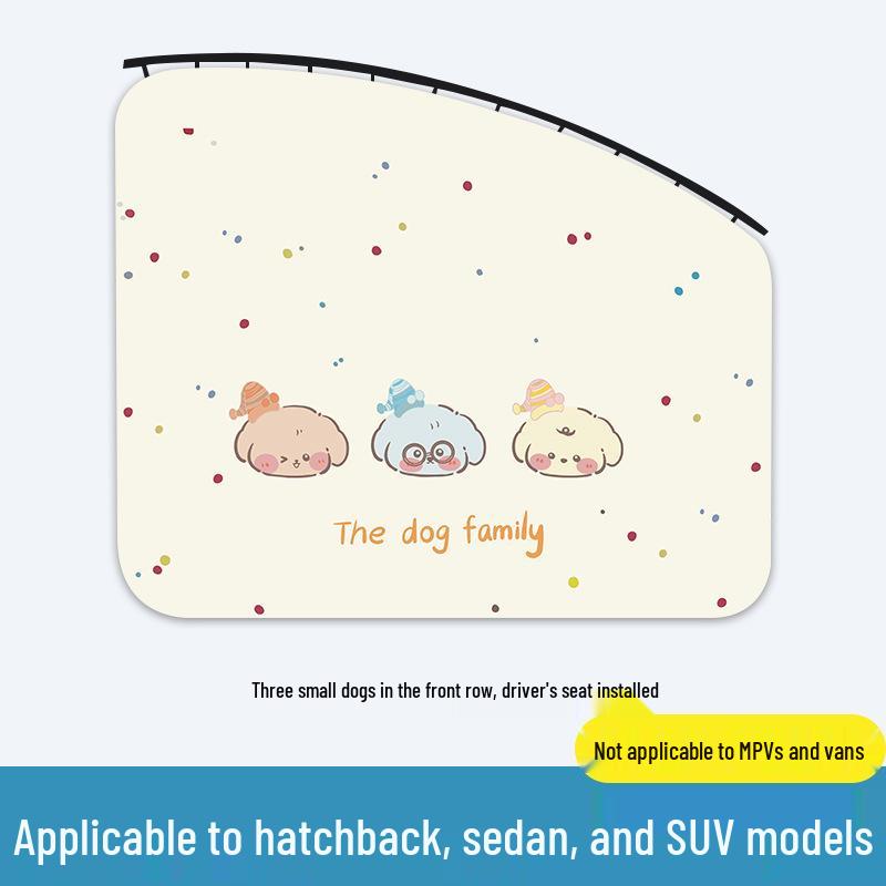Car Rear Seat Cartoon Sunshade Curtain - Baby Sun Protection & Heat Insulation