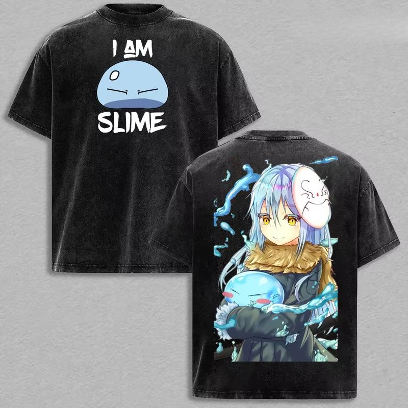 2026 New Anime That Time I Got Reincarnated As A Slime Print T-shirt Y2K Men Women Casual Retro T Shirt Hip Hop Streetwear Oversized T-shirt