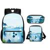 Mondo Subacqueo Zaino Portapenne Borsa a Spalla Set 3pz Versatile Cartone Animato Grande Capacità Ragazzo e Ragazza Scuola Compleanno Miglior Regalo