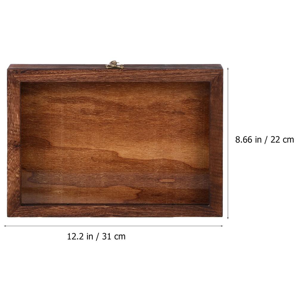 Cabilock 1-Piece Butterfly Specimen Display Case with Lid, Wooden Specimen Box