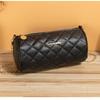 Summer new trend women's bags cylindrical messenger bags embroidered rhombus chain bags