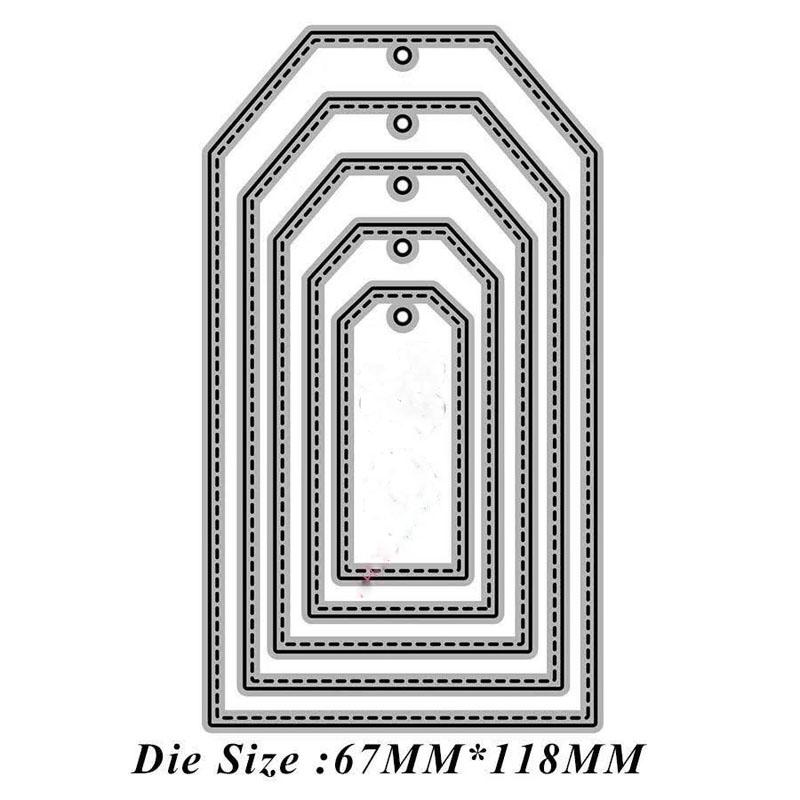 Layered Frame Cutting Dies Set – Rectangle, Square, Circle, Oval, Heart & Star Metal Dies for Card Making, Scrapbooking & Paper Crafts