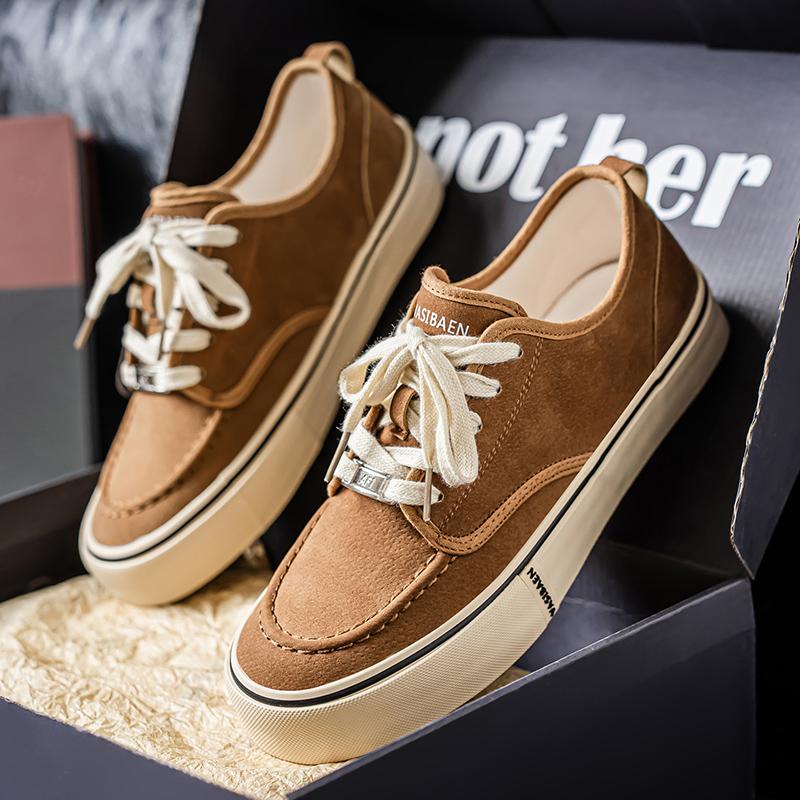 Men 's Casual Four Seasons Fashion Canvas Skateboarding Students Comfortable Sneakers Boys Trending Soft Sole Breathable Shoes